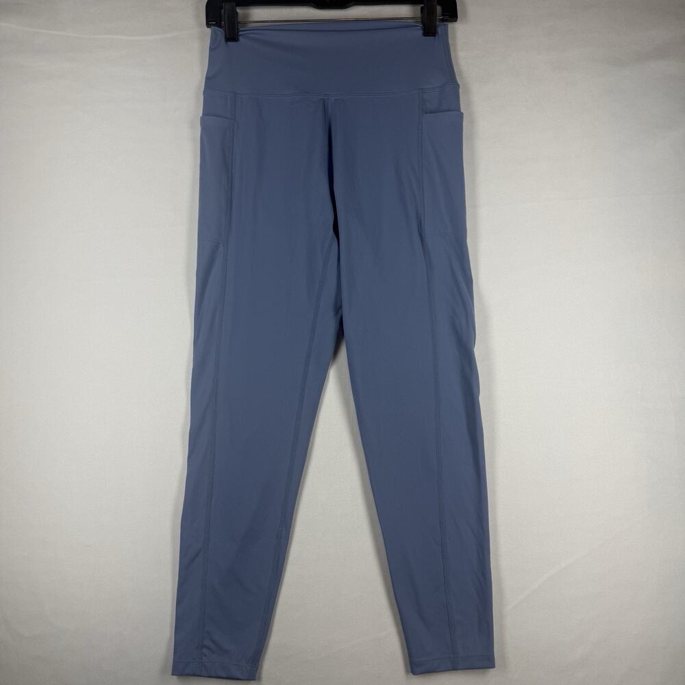 Danskin Women's Leggings Size Large Blue High Rise Side Pocket Active Yoga Pants